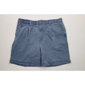 Vintage 90s Streetwear Mens 36 Faded Stonewash Canvas Above Knee Shorts Blue